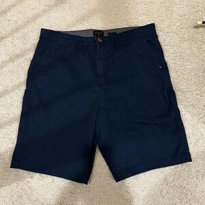 Pre-Loved Quiksilver Mens Navy Blue Flat Front Shorts 34